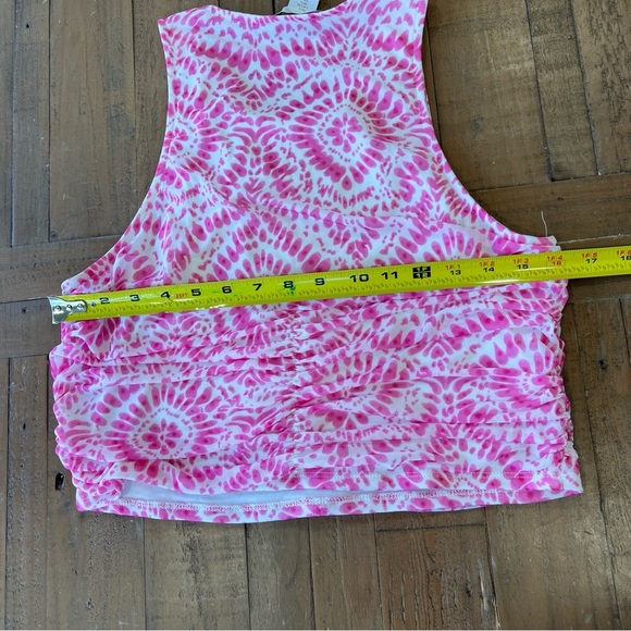 House Of Harlow Revolve Pink Floral Tie Dye Mesh Skirt And Top Barbiecore Large - Picture 8 of 13